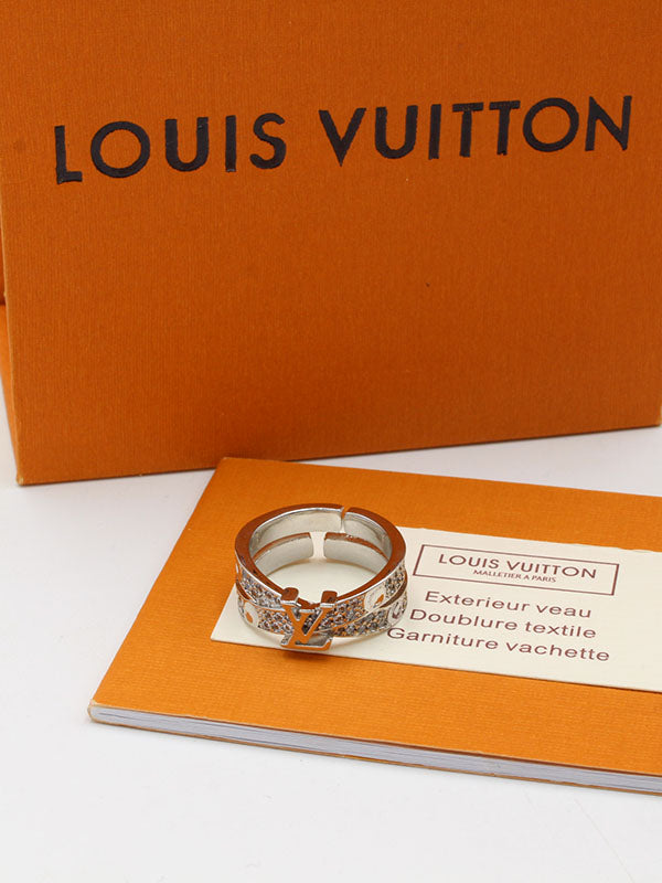 خاتم لويس فيتون زركون لوقو خواتم louis vuitton فضي