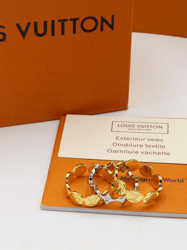 مجموعه 3 دبل لويس فيتون لوقو خواتم louis vuitton