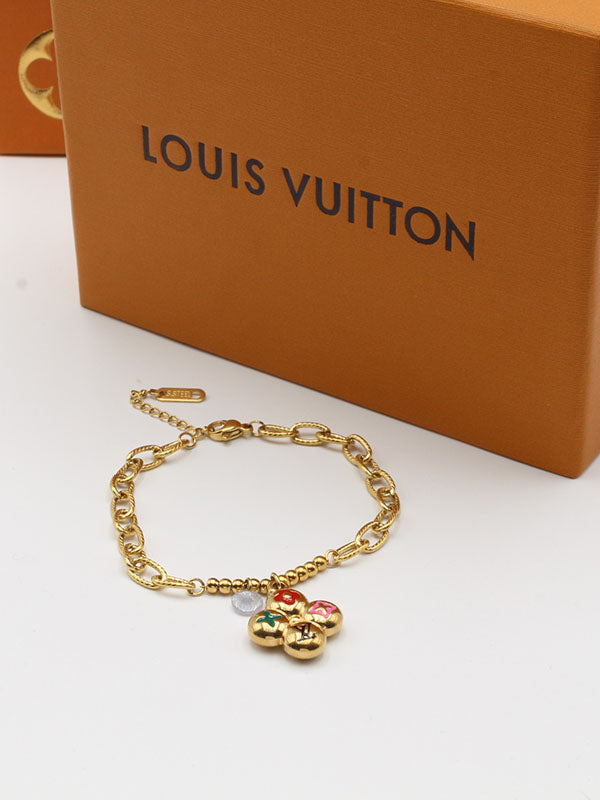 اسوارة لويس فيتون لوقو ملون ناعمة اسواره louis vuitton ذهبي
