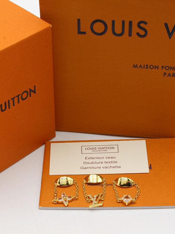 مجموعة 3 خواتم لويس فيتون شاين لوقو خواتم louis vuitton