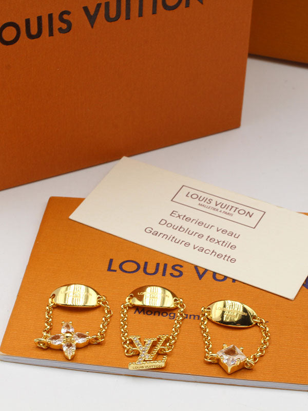 مجموعة 3 خواتم لويس فيتون شاين لوقو خواتم louis vuitton