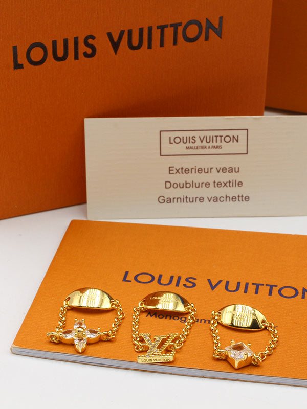 مجموعة 3 خواتم لويس فيتون شاين لوقو خواتم louis vuitton