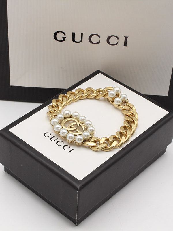 اساور قوتشي لولو بيرل لوقو برونز اسواره gucci