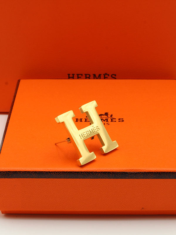 بروش هيرمز ميتال ذهبي بروش HERMES