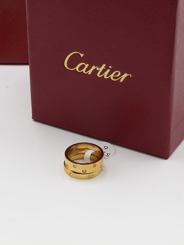 دبل كارتير قولد اديشن خواتم CARTIER ذهبي 6