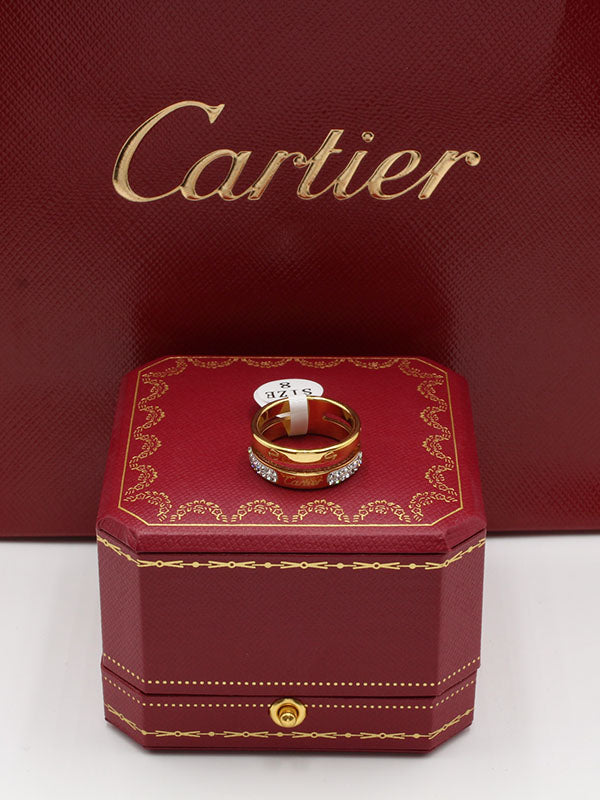 خاتم كارتير تو لاينز ذهبي خواتم CARTIER