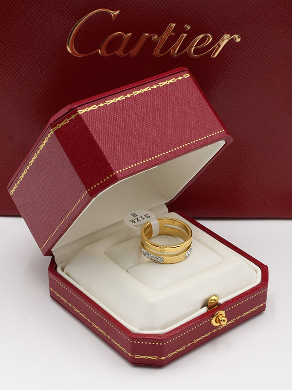خاتم كارتير تو لاينز ذهبي خواتم CARTIER