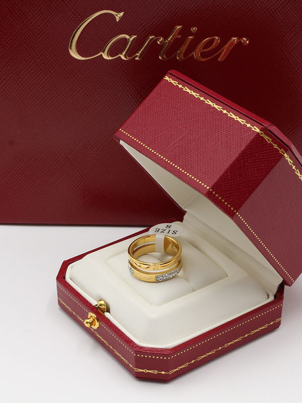 خاتم كارتير تو لاينز ذهبي خواتم CARTIER