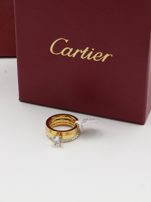 خاتم كارتير توينز ناعم ذهبي خواتم CARTIER