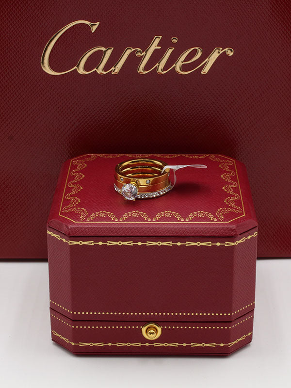 خاتم كارتير توينز ناعم ذهبي خواتم CARTIER