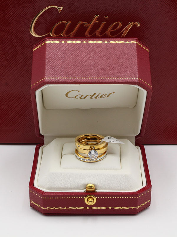 خاتم كارتير توينز ناعم ذهبي خواتم CARTIER