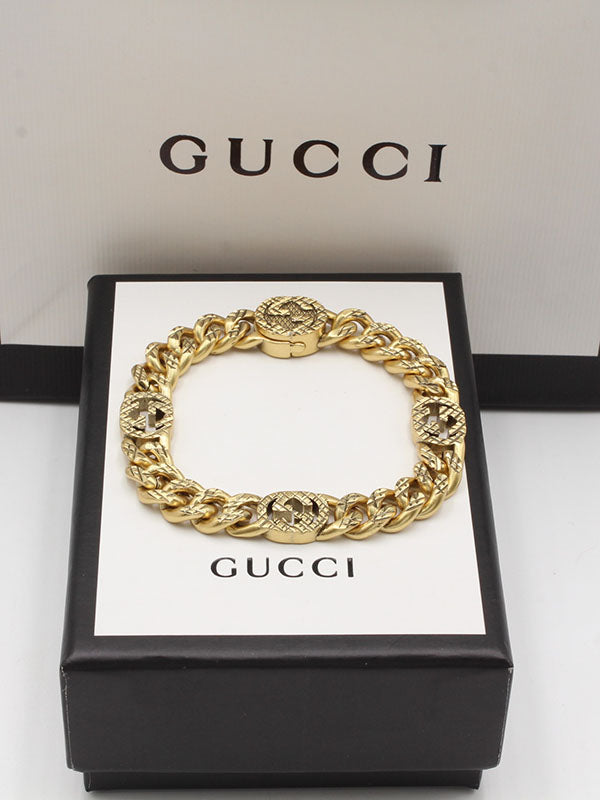 اساور قوتشي بيق شين جنزير لوقو اسواره gucci برونزي