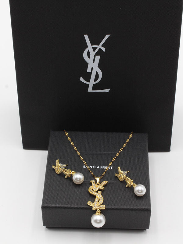 طقم ايف سان لوران لولو اطقم ysl ذهبي