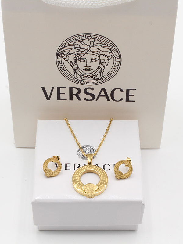طقم فيرساتشي مدور ناعم اطقم versace ذهبي