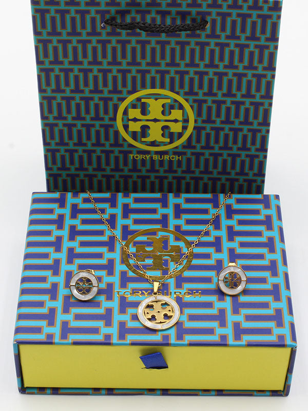 طقم توري بورش مدور شيل لوقو اطقم tory burch
