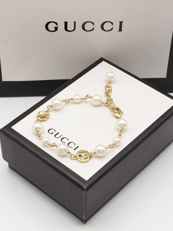 اساور قوتشي بيرل لوقو برونز اسواره gucci