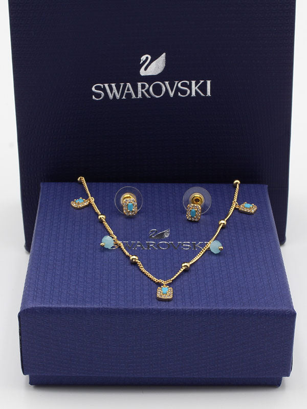 طقم تشوكر سواروفسكي اطقم Swarovski ذهبي