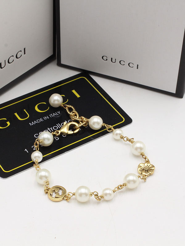 اساور قوتشي بيرل لوقو برونز اسواره gucci
