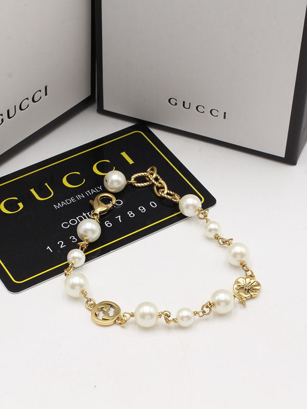 اساور قوتشي بيرل لوقو برونز اسواره gucci
