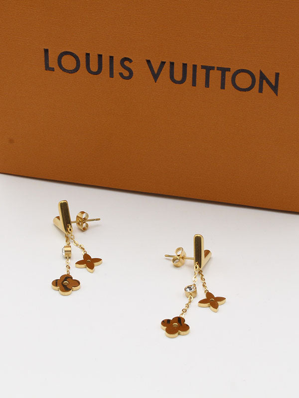 حلق لويس فيتون طويل V حلق louis vuitton