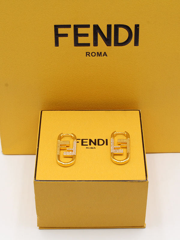حلق فندي وسط FF حلق fendi