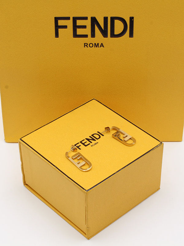 حلق فندي وسط 2 FF حلق fendi