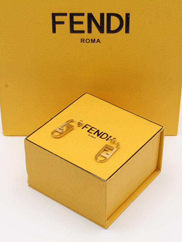 حلق فندي وسط 2 FF حلق fendi