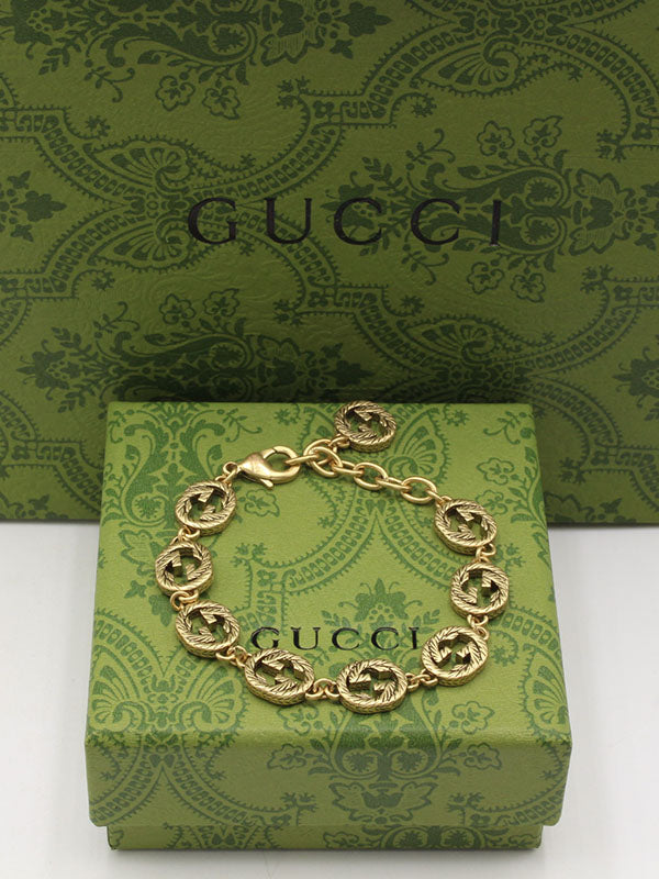 اساور قوتشي شاينز بنتدنت لوقو اسواره gucci برونزي