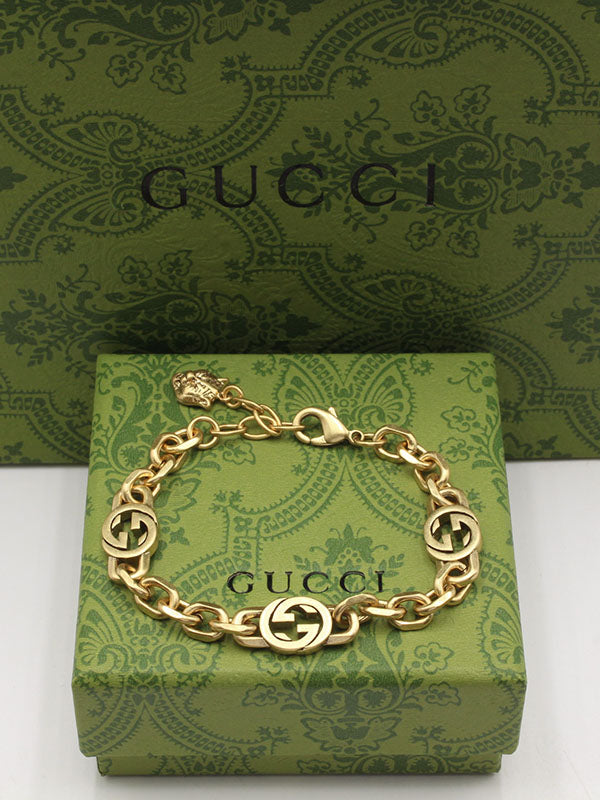 اساور قوتشي نيو شايب جنزير لوقو اسواره gucci برونزي