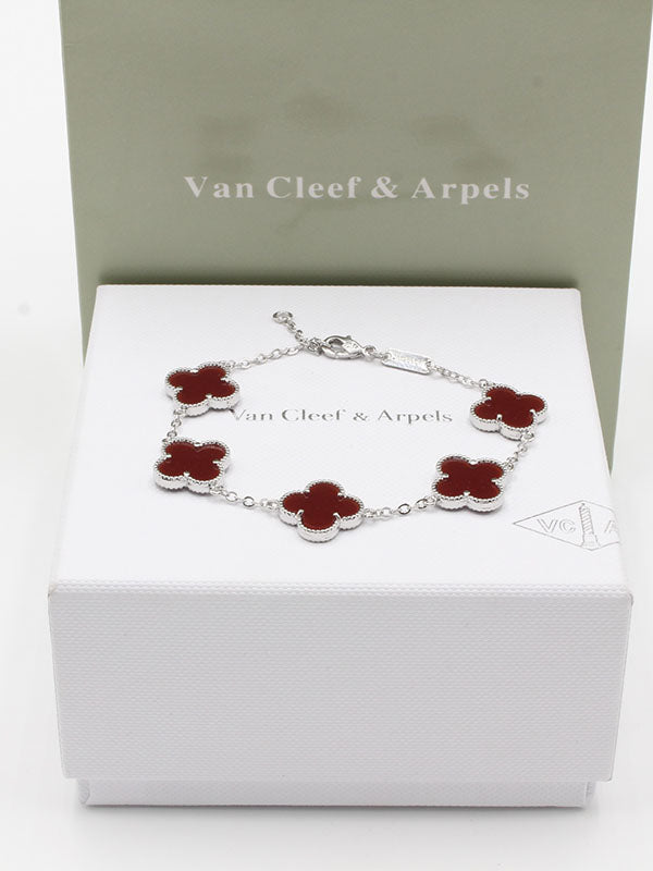 اسواره فان كليف 5 ورود وذ لوقو اسواره van cleef احمر فضي