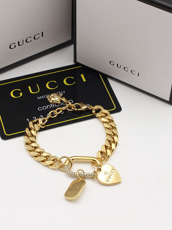 اساور قوتشي جنزير كبير كريستال اسواره gucci ذهبي