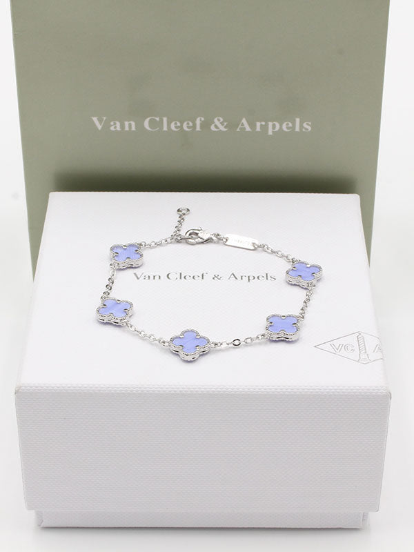 اساور فان كليف لوقو وسط اسواره van cleef موف فضي