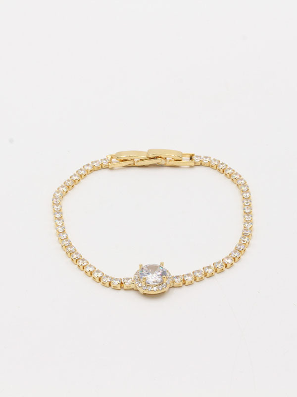 اسواره تنس مدور اسواره Swarovski ذهبي