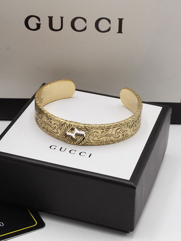 اساور قوتشي بيق بانقل لوقو اسواره gucci برونزي