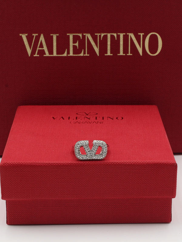 خاتم فالنتينو زركون لوقو خواتم VALENTINO فضي