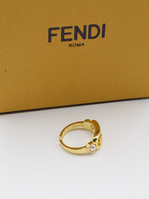 خاتم فندي ذهبي لولو ناعم خواتم fendi