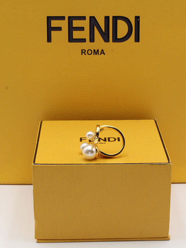خاتم فندي ذهبي لولو كبير خواتم fendi