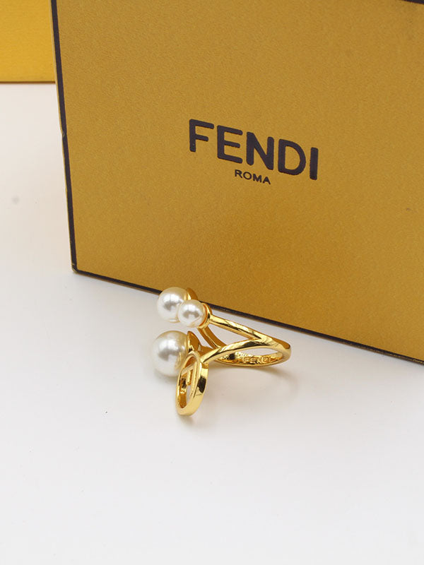 خاتم فندي ذهبي لولو كبير خواتم fendi