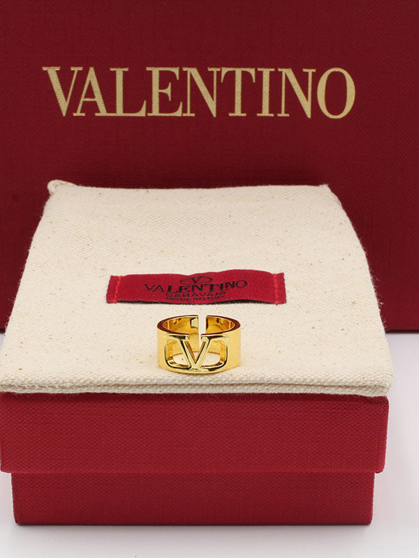خاتم فالنتينو عريض لوقو خواتم VALENTINO