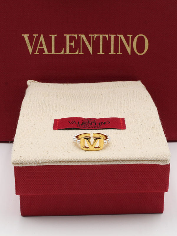 خاتم فالنتينو ذهبي لولو خواتم VALENTINO