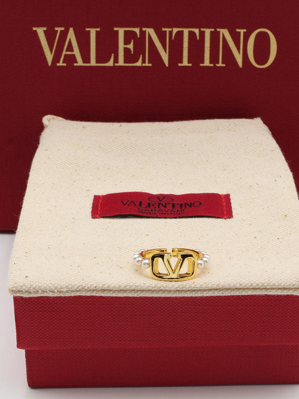 خاتم فالنتينو ذهبي لولو خواتم VALENTINO