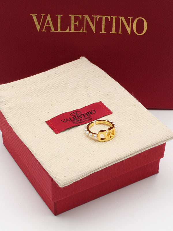 خاتم فالنتينو ذهبي لولو خواتم VALENTINO