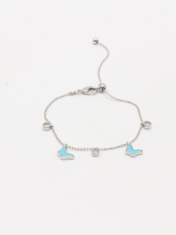 اسواره فراشه بنتدنس ناعمه اسواره jewel فضي تركواز