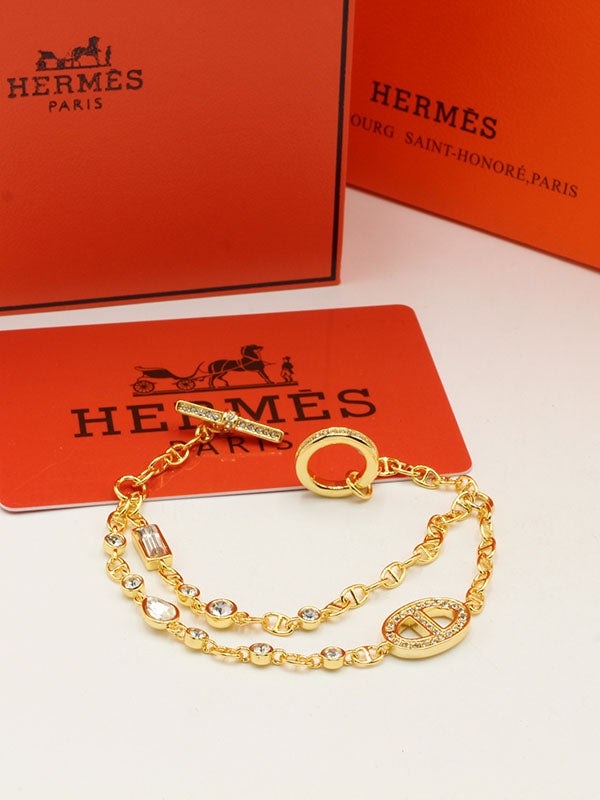 اساور هيرمز دبل شاين لوقو اسواره HERMES ذهبي