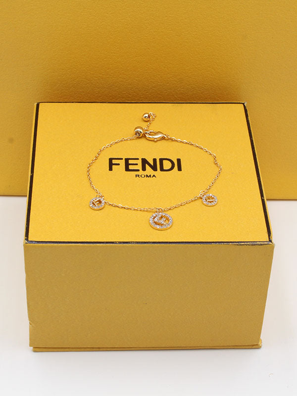 اسواره فندي ثري بنتدنتس زركون اسواره fendi ذهبي