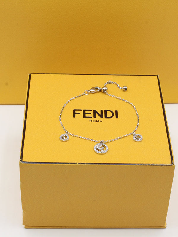 اسواره فندي ثري بنتدنتس زركون اسواره fendi فضي