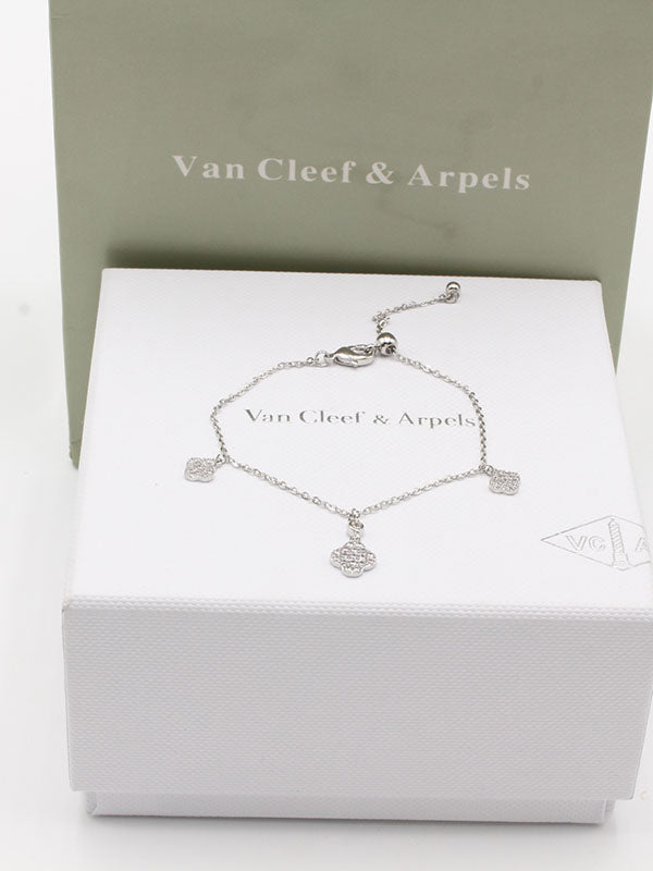 اسواره فان كليف ثري بنتدنتس زركون اسواره van cleef فضي