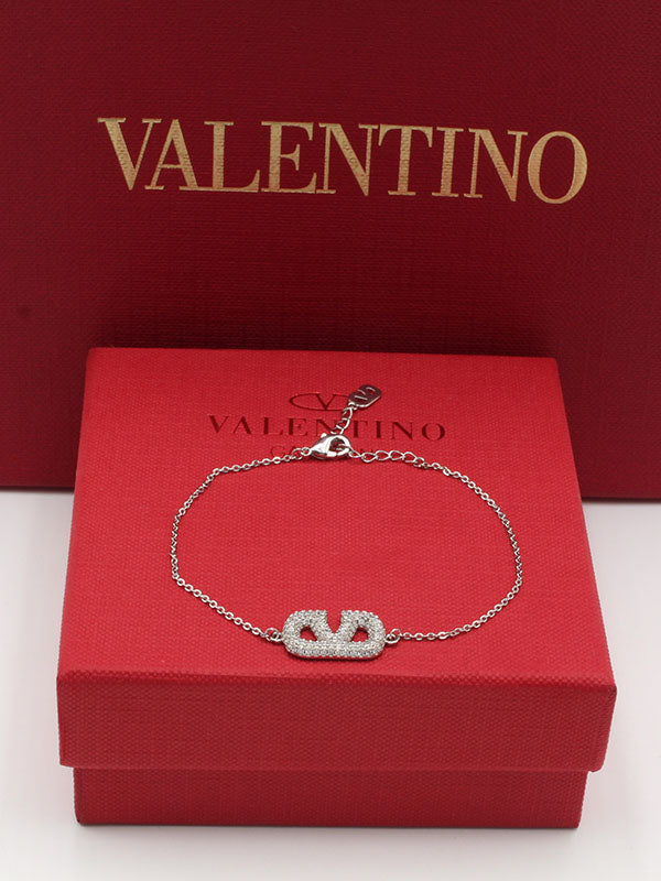 اسواره فالنتينو ذهبي زركون ون بنتدنت اسواره VALENTINO فضي
