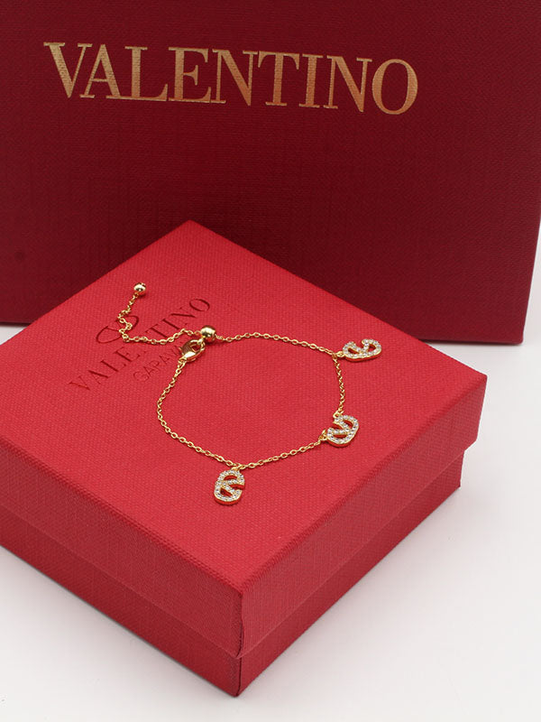 اسواره فالنتينو ذهبي زركون ثري بنتدنت اسواره VALENTINO