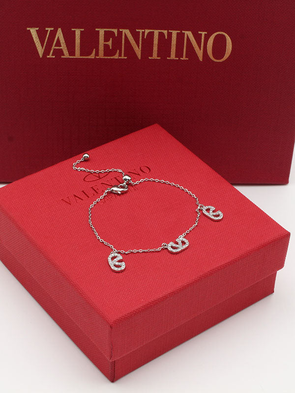 اسواره فالنتينو ذهبي زركون ثري بنتدنت اسواره VALENTINO فضي